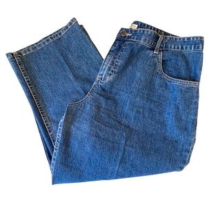 Medium Blue High Waisted Denim Capris by Cherokee.  Size = 14.